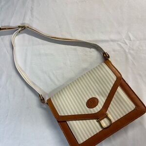 Brown and Cream Shoulder Bag